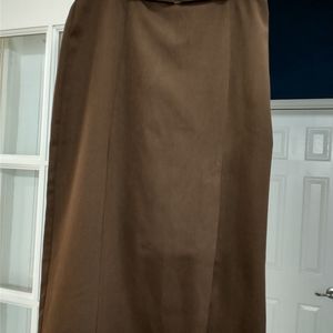 Long skirt, brown